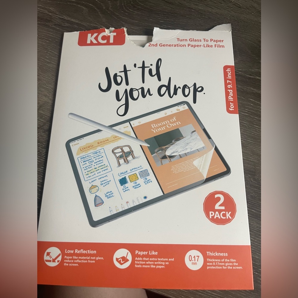 KCT - 2nd Gen Paper Like Film for IPad